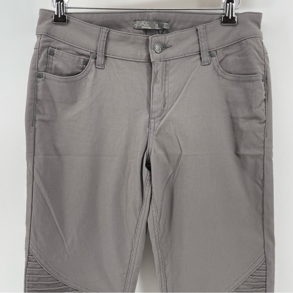 Prana Brenna Skinny Jeans Gray Ribbed Textured 8 - Picture 2 of 7